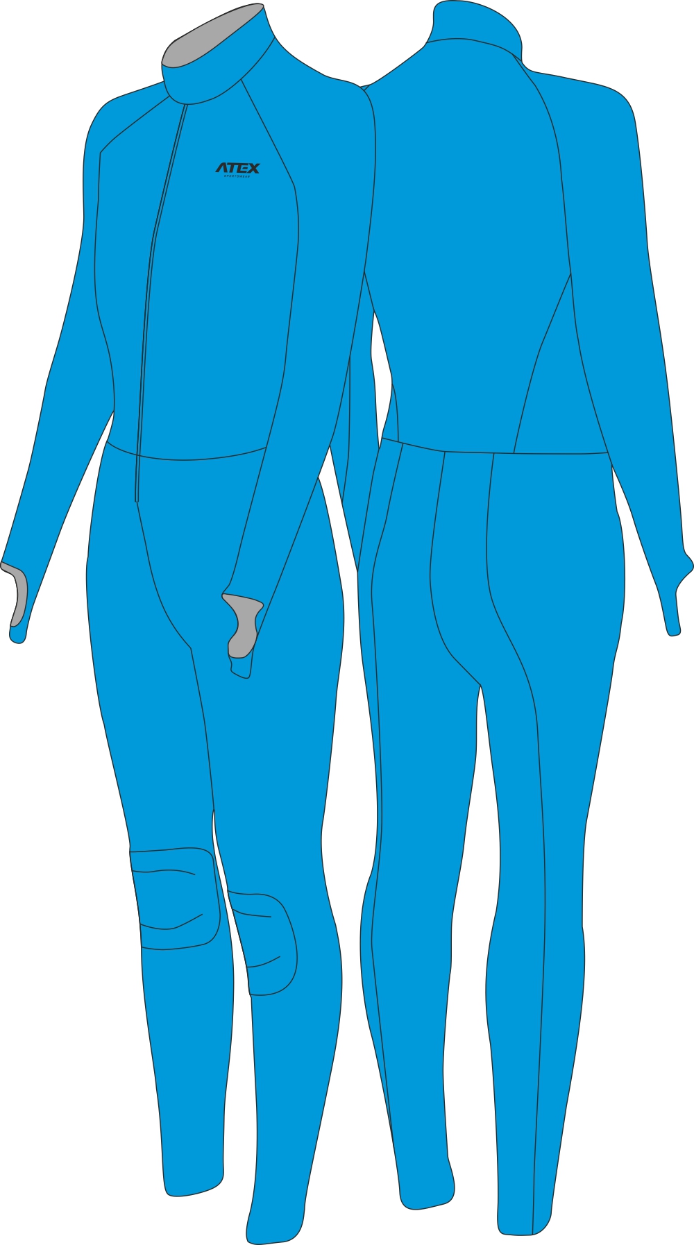 Short track kombinéza